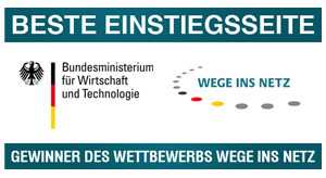Beste Einstiegsseite - Gewinner des Wettbewerbs Wege ins Netz, Bundesministerium für Wirtschaft und Technologie