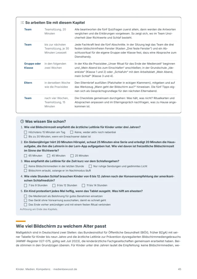 Seite 45: Fahrplan zu Beginn jedes Kapitels