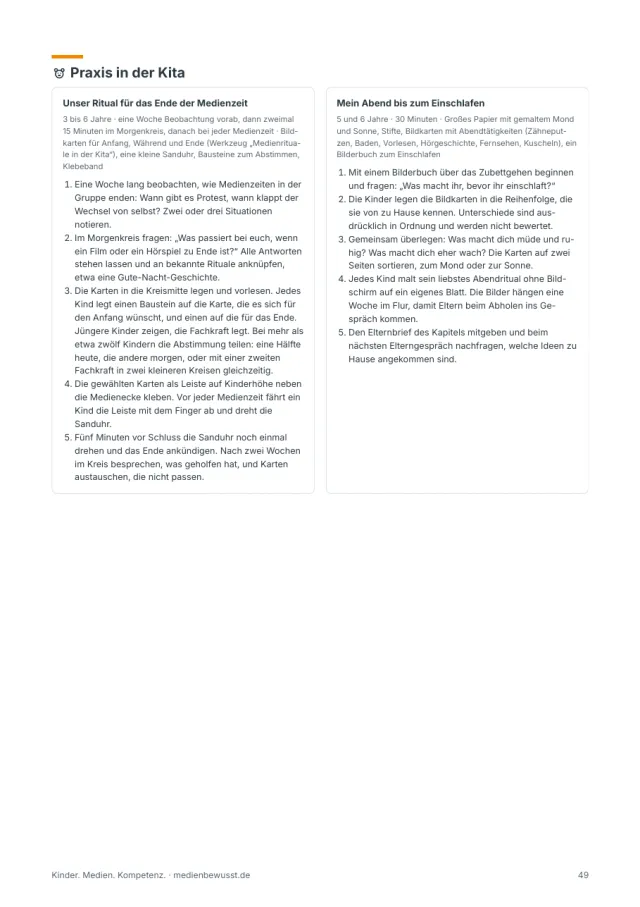 Seite 49: Praxisideen mit Ablauf