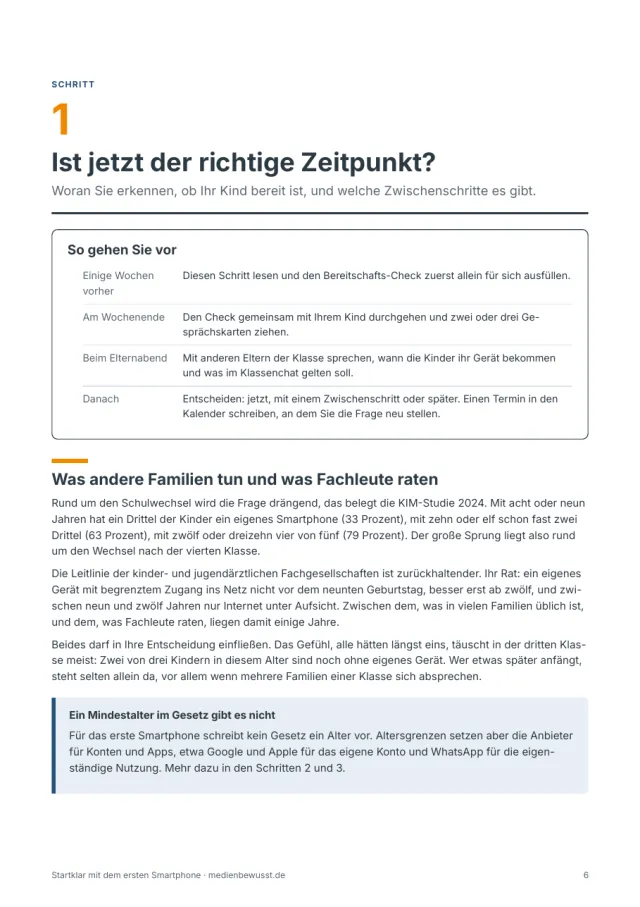 Seite 6: Schritt mit Plan